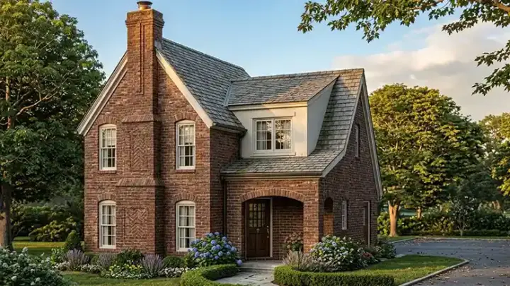 English Country house plans 58-323 - front exterior, 1,706 sq ft, 3 bed, 2 bath house plans | Monster House Plans