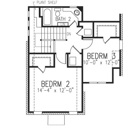 Upper/Second Floor Plan: 58-323