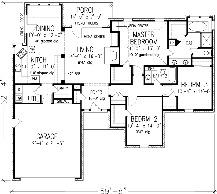 Main Floor Plan: 58-329