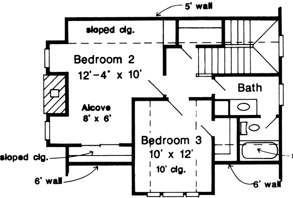 Upper/Second Floor Plan: 58-332