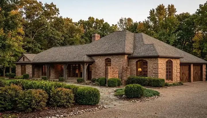 Traditional house plans 58-333 - front exterior, 1,750 sq ft, 3 bed, 2 bath house plans | Monster House Plans