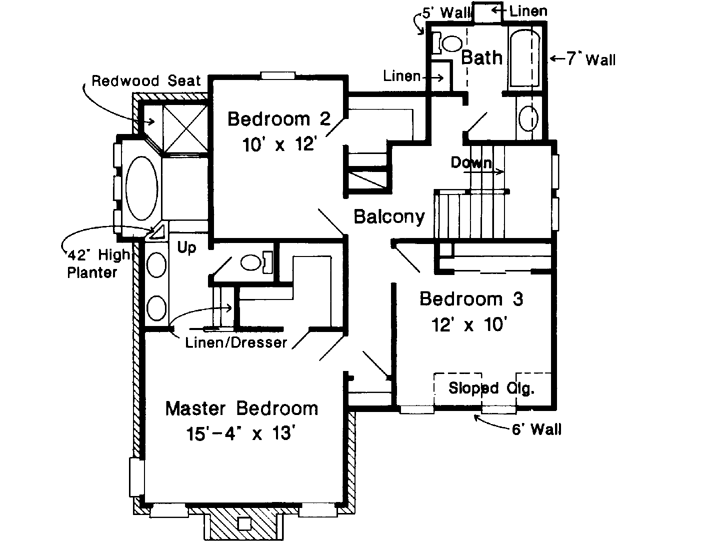 Upper/Second Floor Plan: 58-338