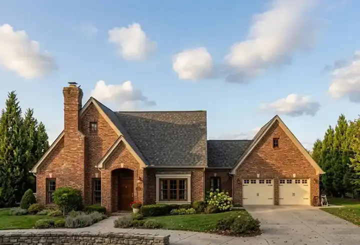 European house plans 58-341 - front exterior, 1,844 sq ft, 3 bed, 2 bath house plans | Monster House Plans