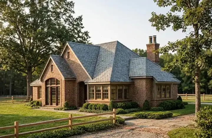 Country house plans 58-351 - front exterior, 1,824 sq ft, 3 bed, 2 bath house plans | Monster House Plans
