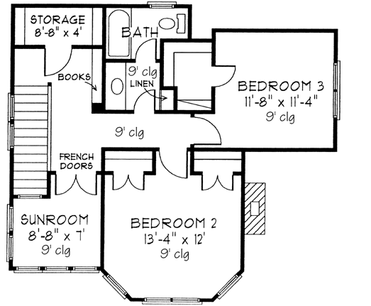 Upper/Second Floor Plan: 58-352