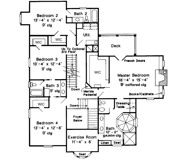 Upper/Second Floor Plan: 58-355