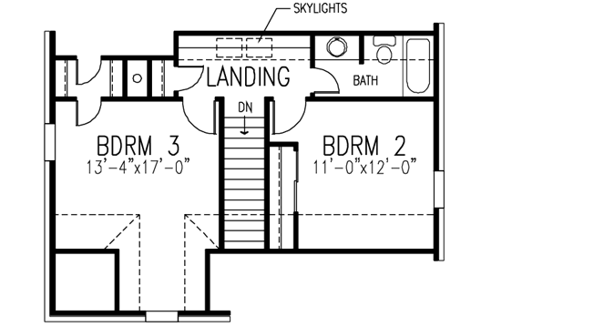 Upper/Second Floor Plan: 58-359