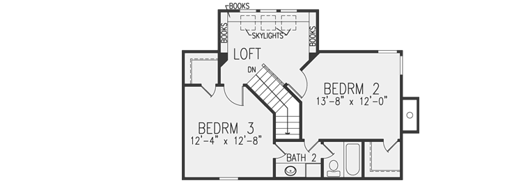 Upper/Second Floor Plan: 58-360