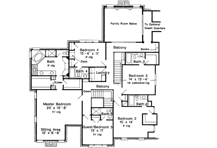 Upper/Second Floor Plan: 58-362
