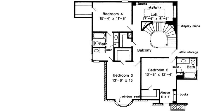 Upper/Second Floor Plan: 58-363