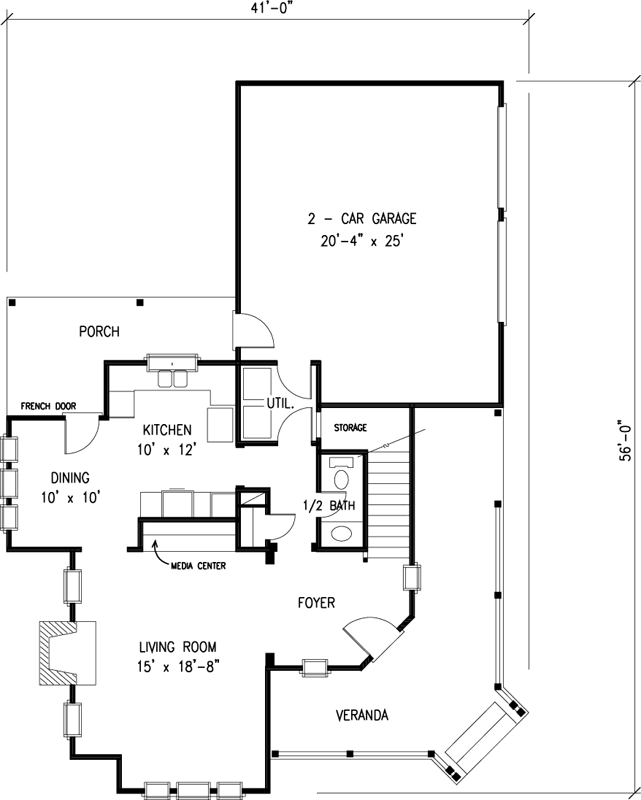 Main Floor Plan: 58-364