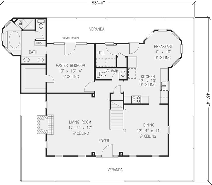 Main Floor Plan: 58-365