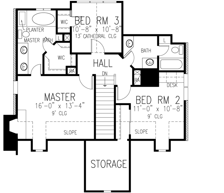 Upper/Second Floor Plan: 58-370