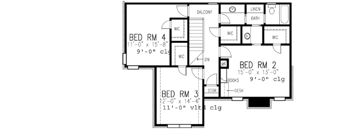 Upper/Second Floor Plan: 58-372
