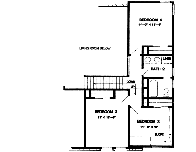 Upper/Second Floor Plan: 58-374