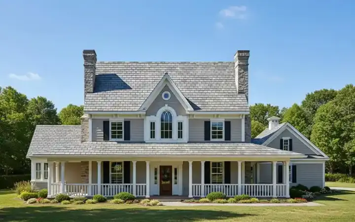 Farmhouse house plans 58-375 - front exterior, 2,932 sq ft, 4 bed, 3 bath house plans | Monster House Plans