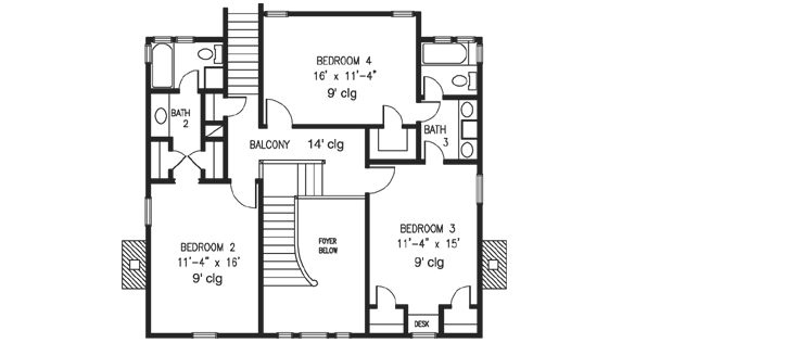 Upper/Second Floor Plan: 58-375