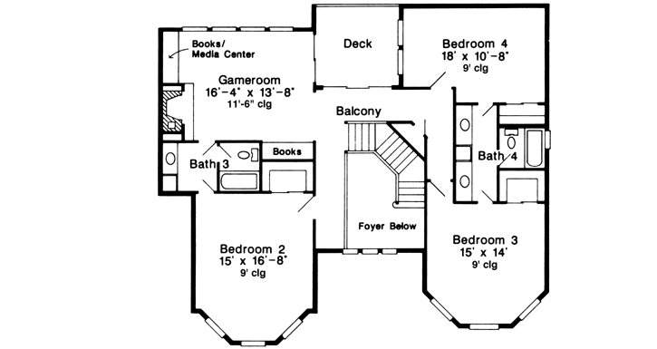 Upper/Second Floor Plan:58-380