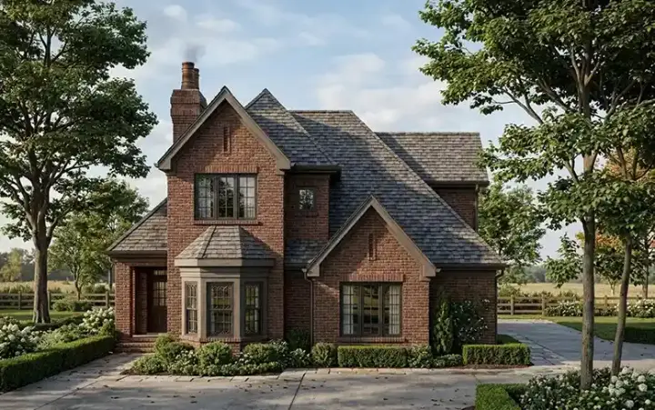 Traditional house plans 58-381 - front exterior, 1,953 sq ft, 3 bed, 2 bath house plans | Monster House Plans