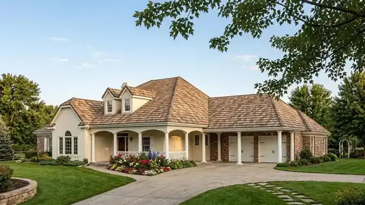 Country house plans 58-383 - front exterior, 2,294 sq ft, 3 bed, 2 bath house plans | Monster House Plans
