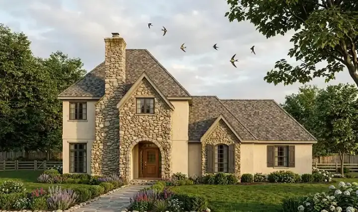 Traditional house plans 58-387 - front exterior, 3,564 sq ft, 4 bed, 4 bath house plans | Monster House Plans