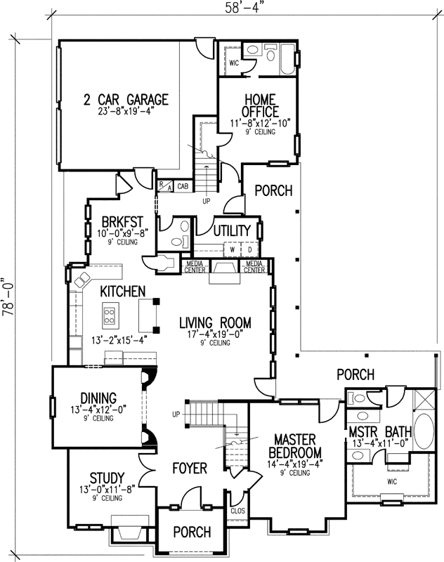 Main Floor Plan: 58-387
