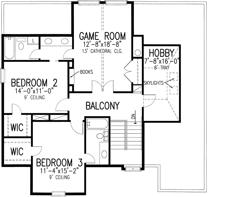 Upper/Second Floor Plan: 58-388