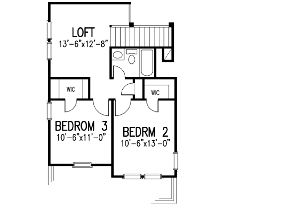 Upper/Second Floor Plan: 58-392