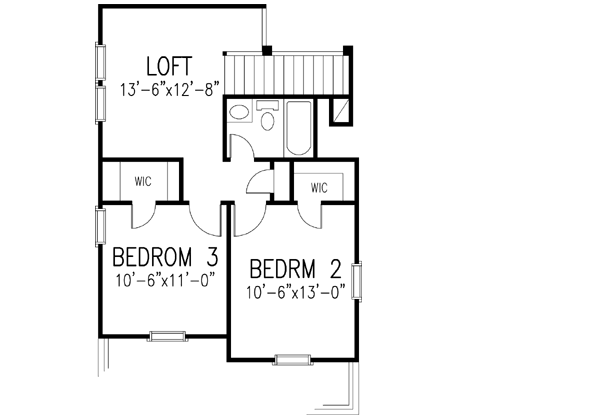 Upper/Second Floor Plan: 58-394