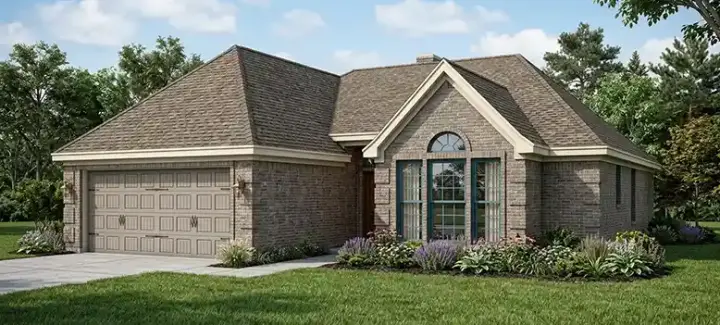 Traditional house plans 58-395 - front exterior, 1,431 sq ft, 3 bed, 2 bath house plans | Monster House Plans