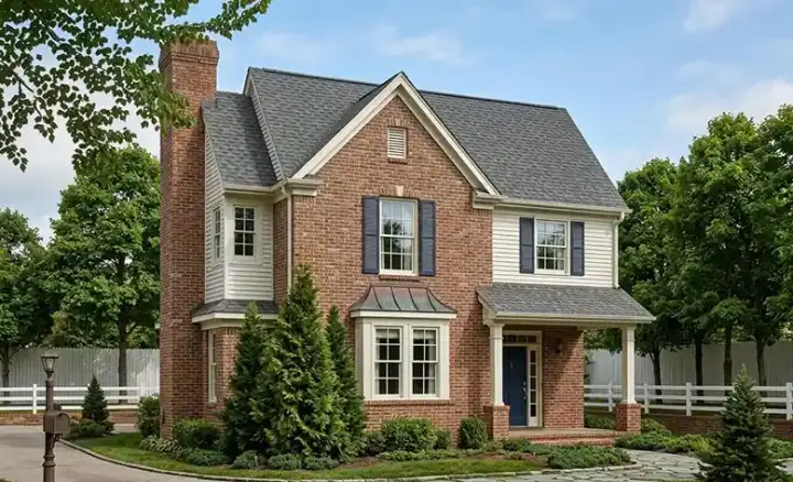 Traditional house plans 58-405 - front exterior, 1,854 sq ft, 3 bed, 2 bath house plans | Monster House Plans