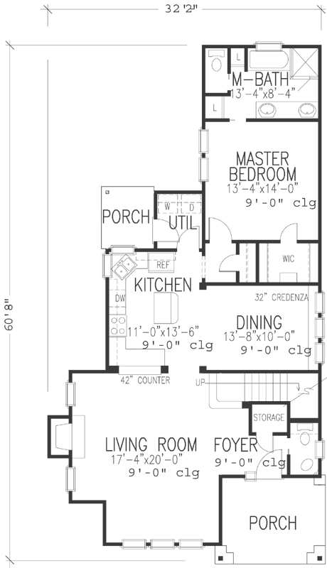 Main Floor Plan: 58-406