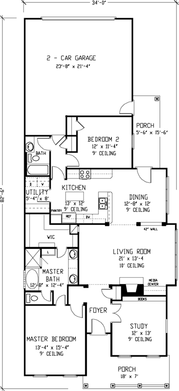 Main Floor Plan: 58-413