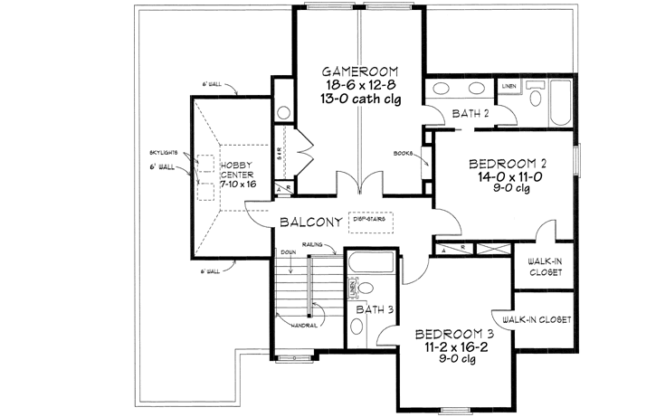 Upper/Second Floor Plan: 58-420
