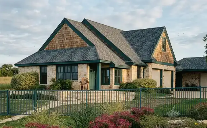 Country house plans 58-421 - front exterior, 1,094 sq ft, 3 bed, 2 bath house plans | Monster House Plans