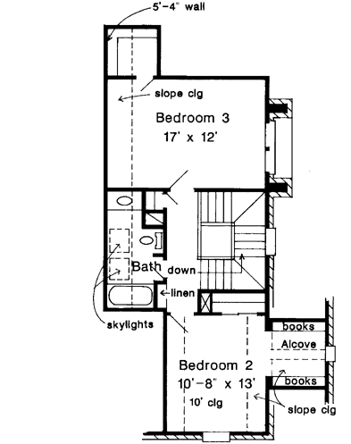 Upper/Second Floor Plan: 58-422