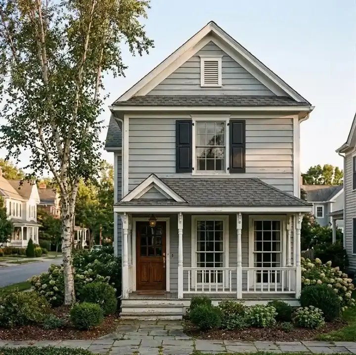 Southern Colonial house plans 58-425 - front exterior, 1,050 sq ft, 2 bed, 2 bath house plans | Monster House Plans