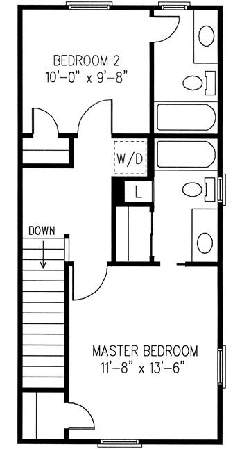Upper/Second Floor Plan: 58-425