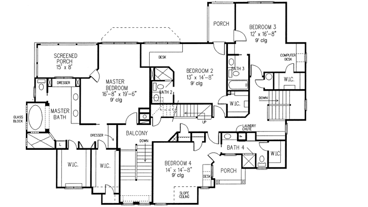 Upper/Second Floor Plan: 58-426