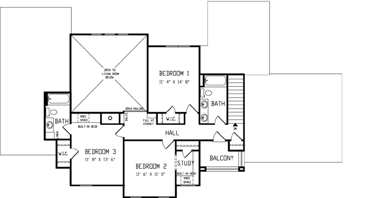 Upper/Second Floor Plan: 58-427