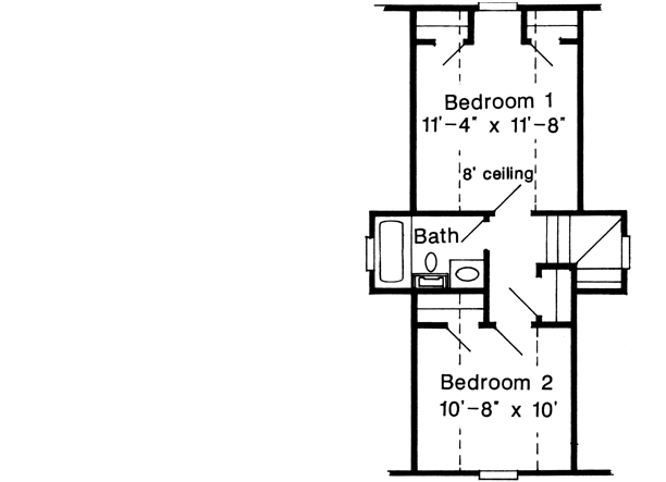 Upper/Second Floor Plan: 58-430