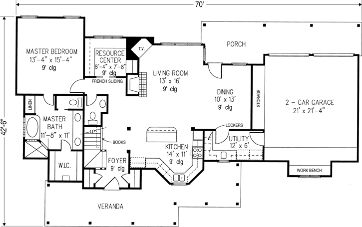 Main Floor Plan: 58-431