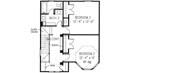 Upper/Second Floor Plan: 58-431