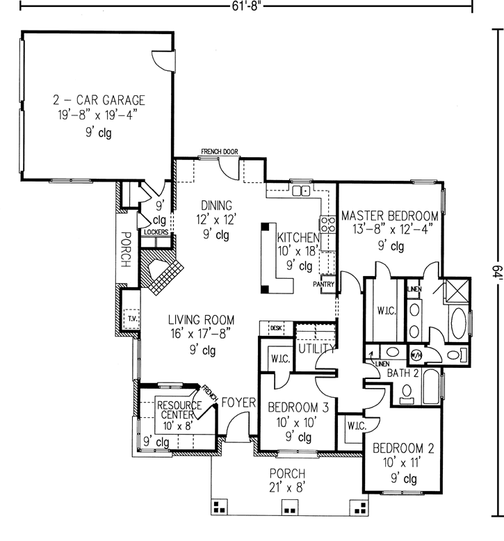 Main Floor Plan: 58-432