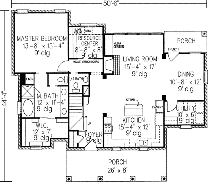 Main Floor Plan: 58-436