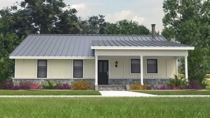 Country house plans 59-112 - front exterior, 1,708 sq ft, 3 bed, 2 bath house plans | Monster House Plans