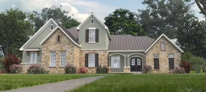 Traditional house plans 59-118 - front exterior, 4,391 sq ft, 4 bed, 4 bath house plans | Monster House Plans