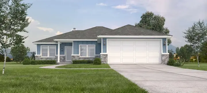 Traditional house plans 59-123 - front exterior, 1,545 sq ft, 3 bed, 2 bath house plans | Monster House Plans