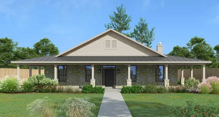 Country house plans 59-143 - front exterior, 2,246 sq ft, 3 bed, 3 bath house plans | Monster House Plans