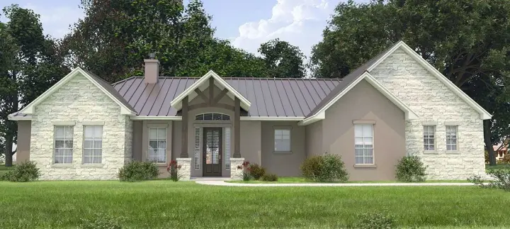 Country house plans 59-147 - front exterior, 2,304 sq ft, 3 bed, 2 bath house plans | Monster House Plans